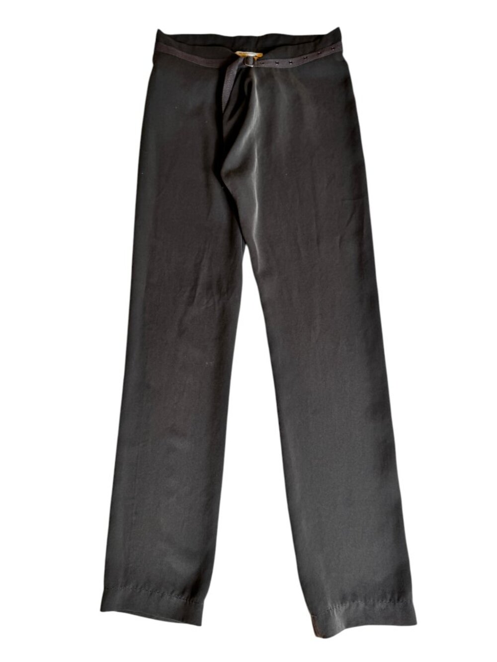 HUMANOID Dutch Designer Charcoal Belted Straight Leg Pants Size Medium